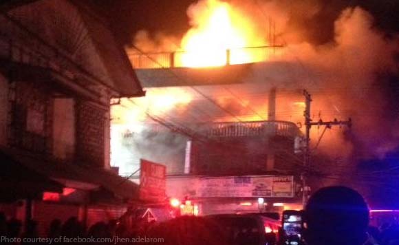 Portion of Tarlac Public Market was burned down Easter Sunday night.